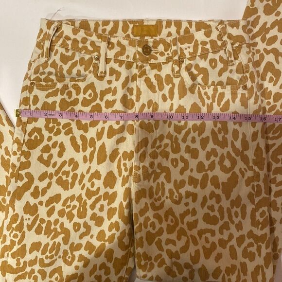 MOTHER The Hustler Frayed Hem Leopard Print Jeans NWOT - Picture 8 of 11